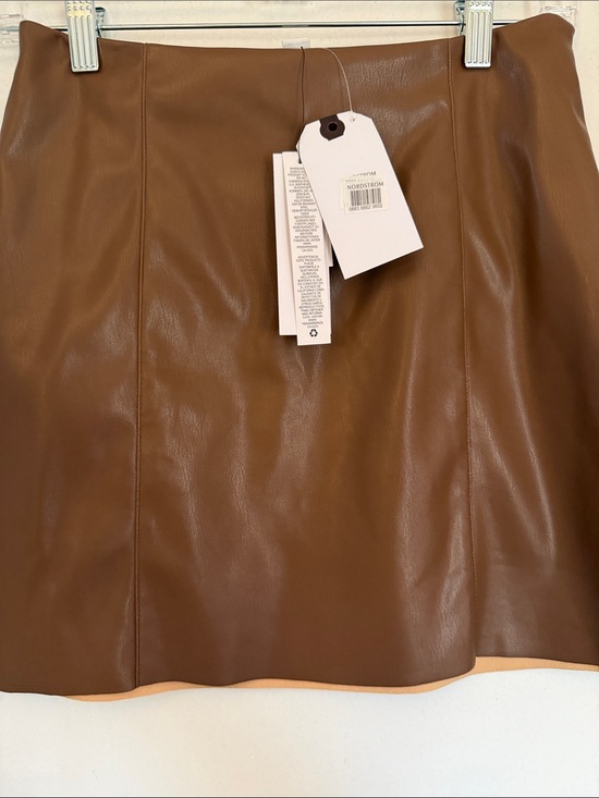 Nordstrom Dresses & Skirts - Nordstrom Brown Faux Leather Mini Skirt